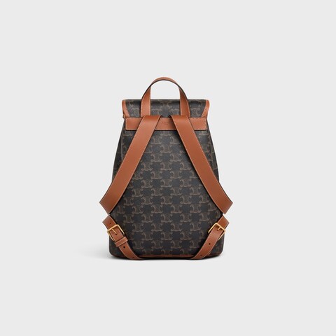CELINE MEDIUM BACKPACK FOLCO in Triomphe Canvas and calfskin