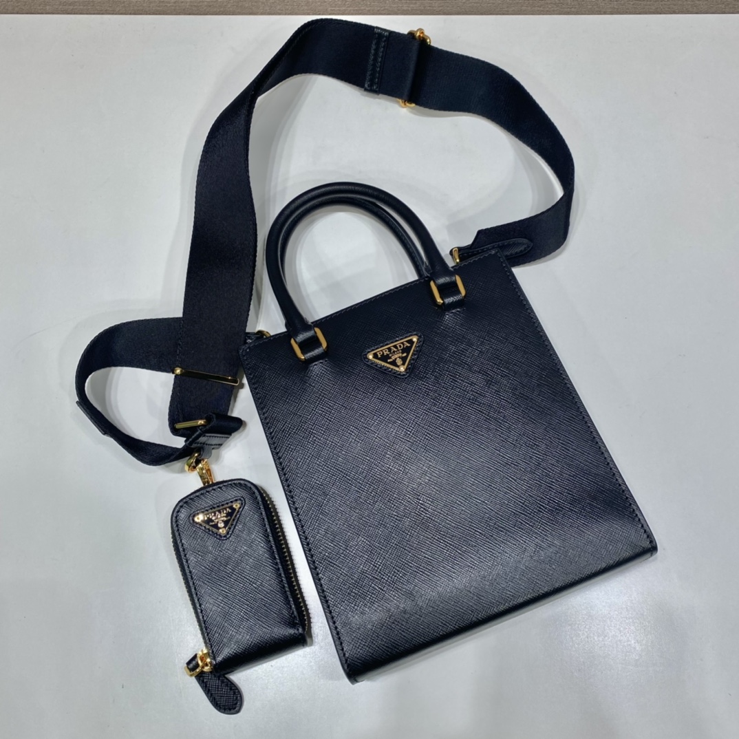 Prada Saffian Tote1BA333-17*19*6CM