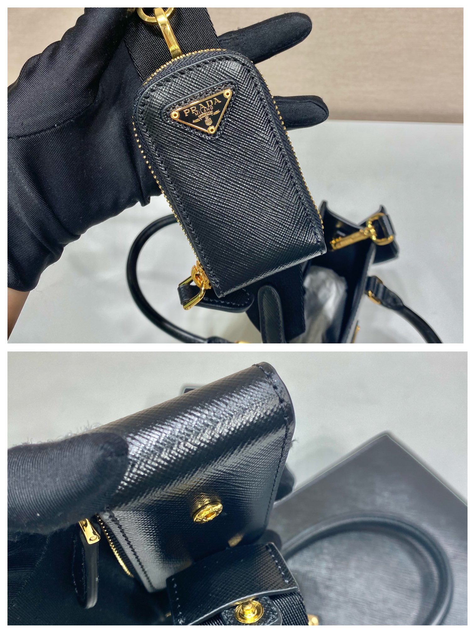 Prada Saffian Tote1BA333-17*19*6CM Prada Saffian Tote1BA333-17*19*6CM