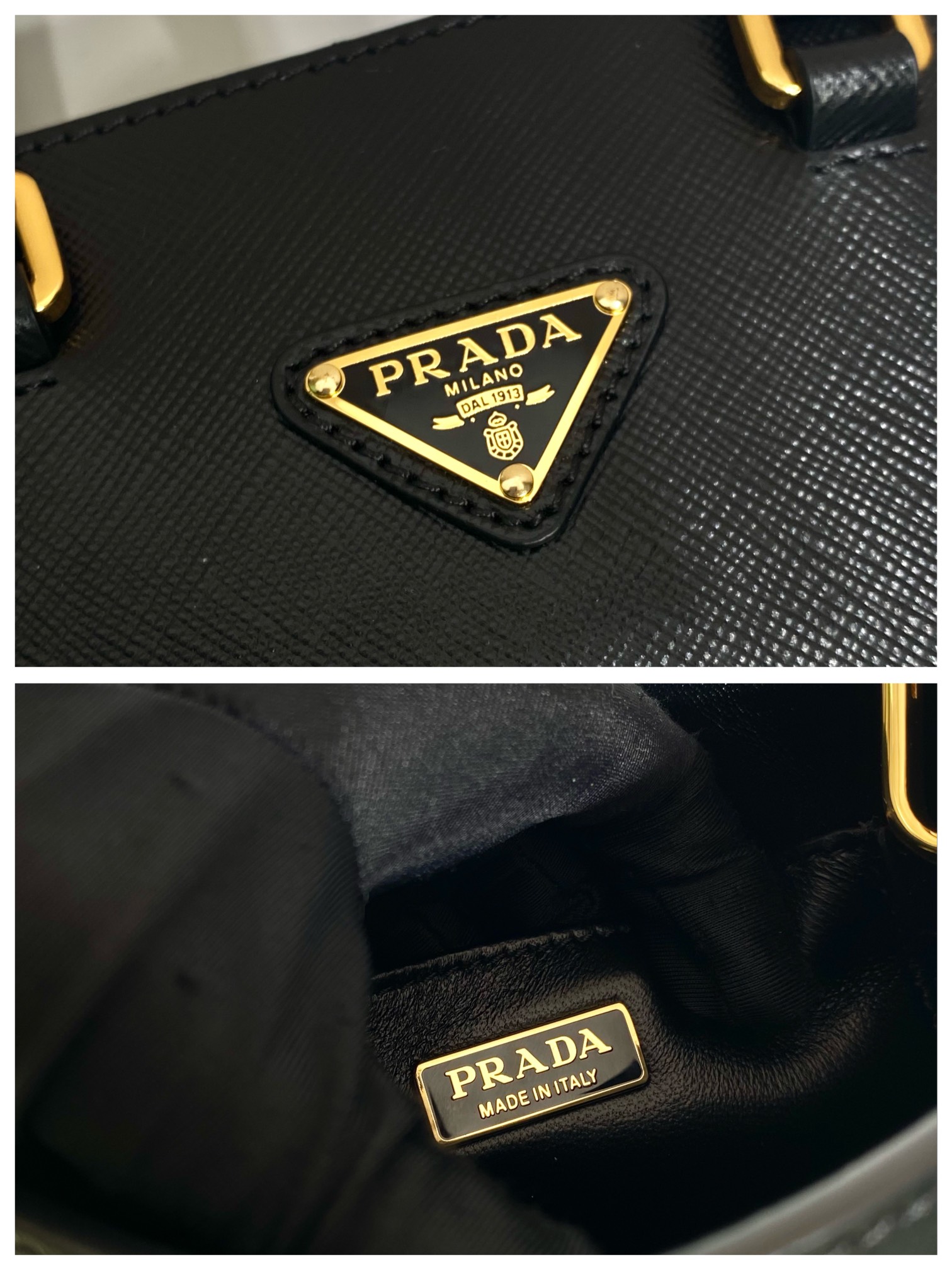 Prada Saffian Tote1BA333-17*19*6CM Prada Saffian Tote1BA333-17*19*6CM