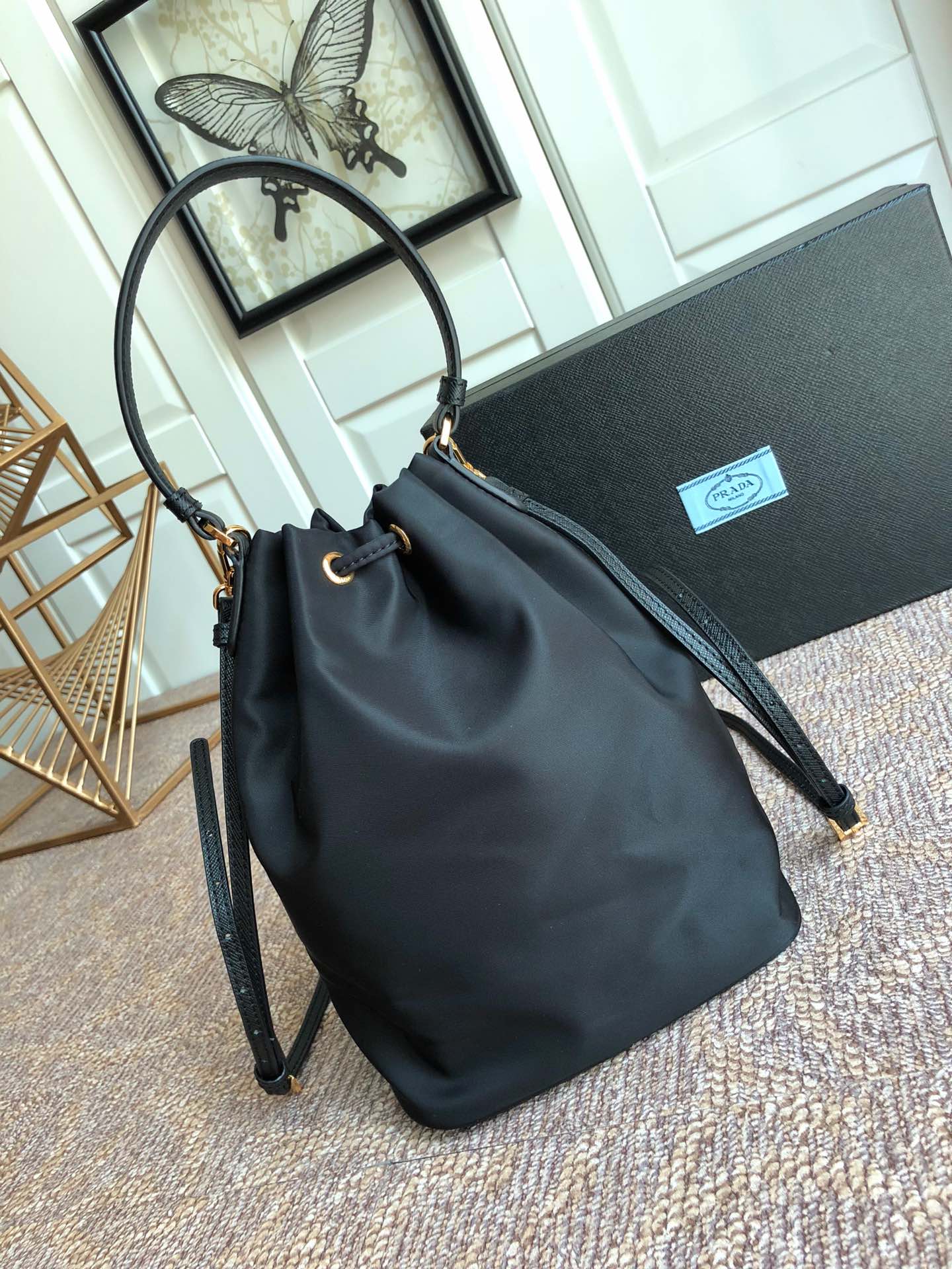 Prada Backpack 1BH038-18x23x12CM Prada Backpack 1BH038-18x23x12CM