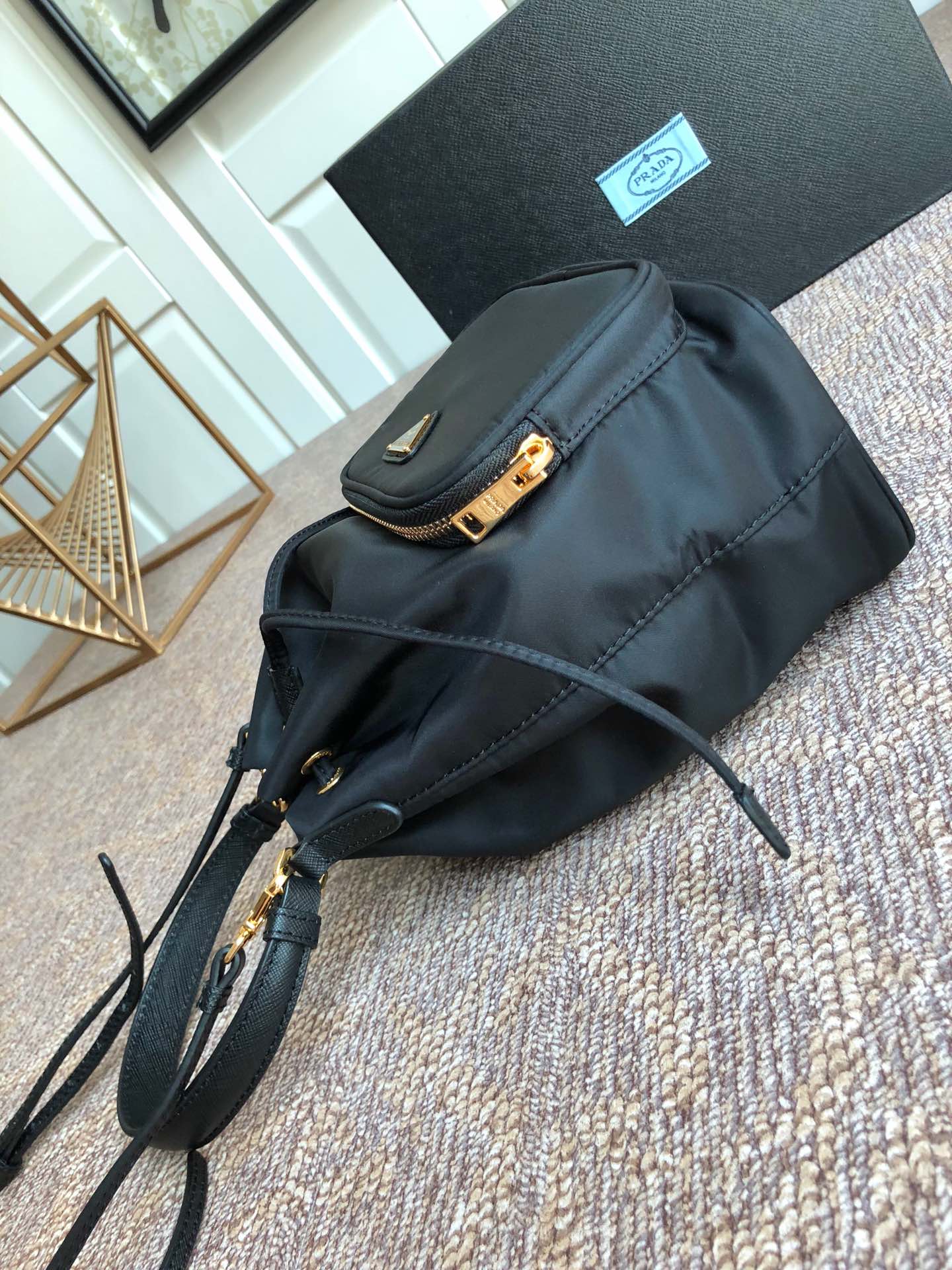 Prada Backpack 1BH038-18x23x12CM Prada Backpack 1BH038-18x23x12CM