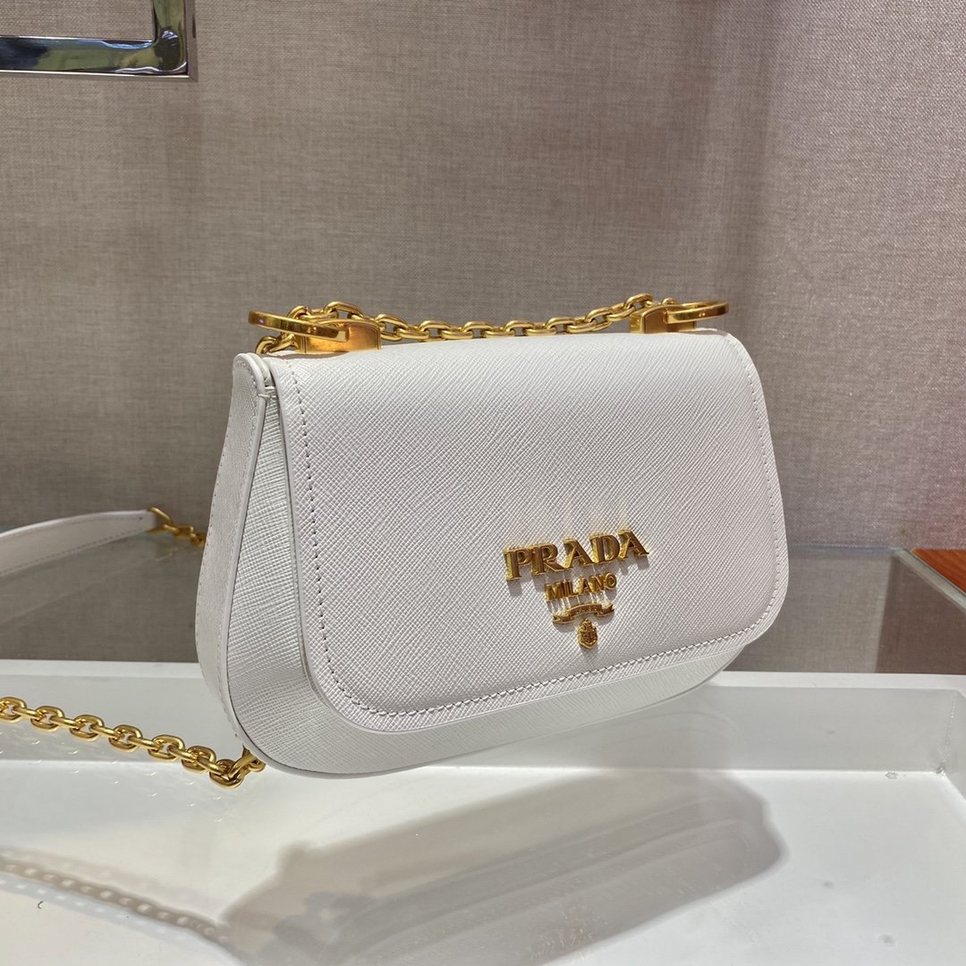 Prada Saffiano Chain Bag1BD275-22*14*7CM Prada Saffiano Chain Bag1BD275-22*14*7CM