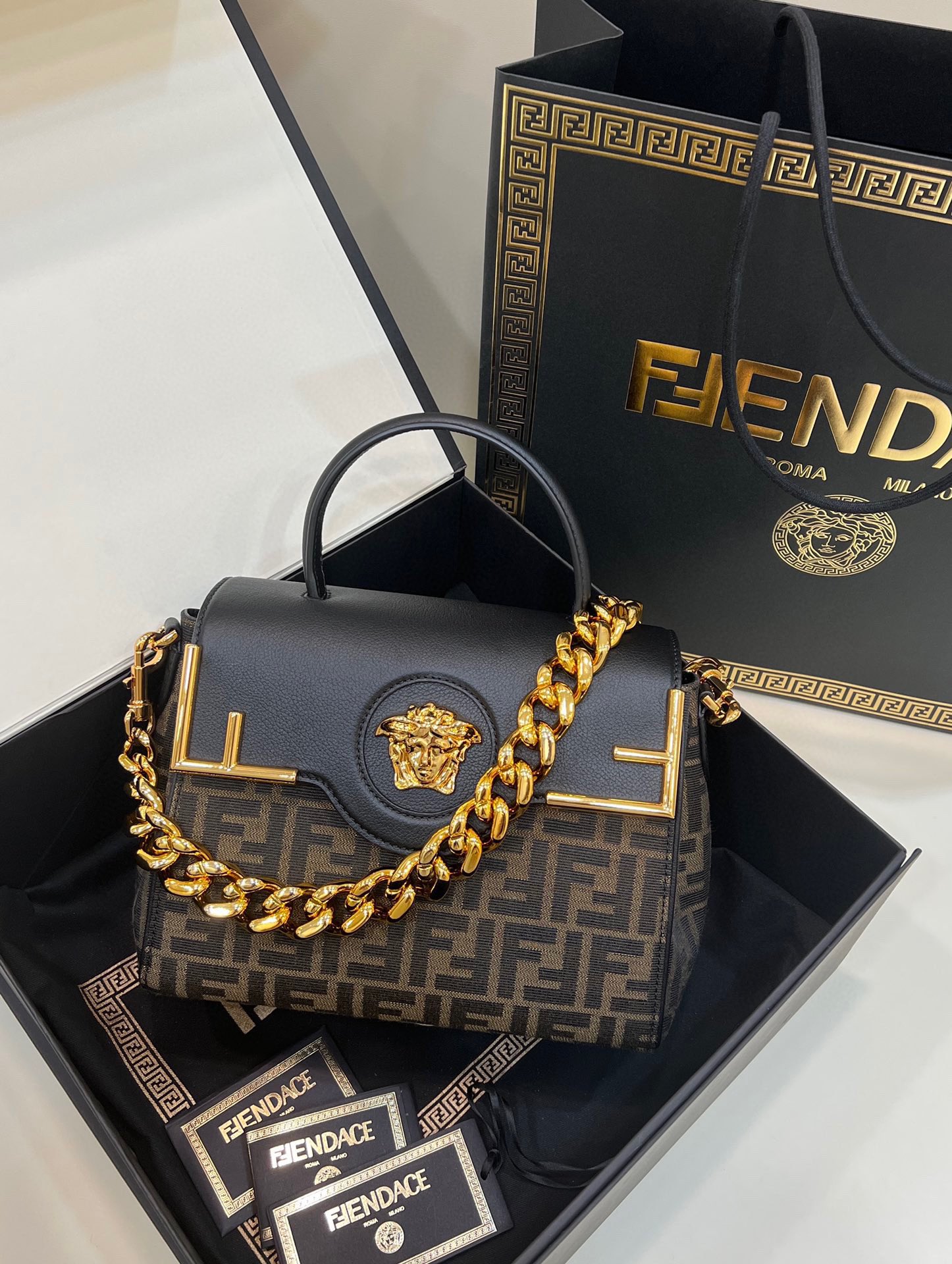 Fendace Versace by Fendi Bag-25*15*22CM