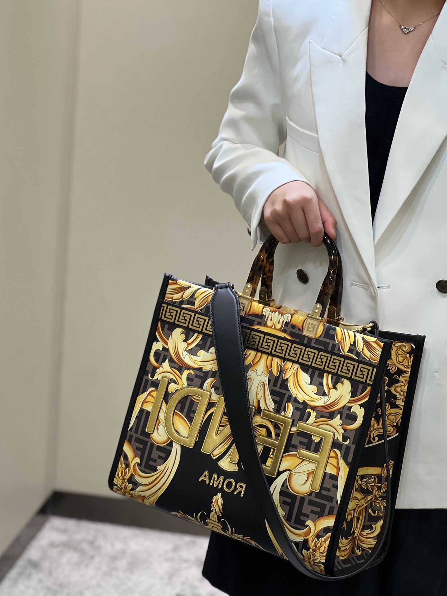 Fendi & Versace Tote-36*17*31CM