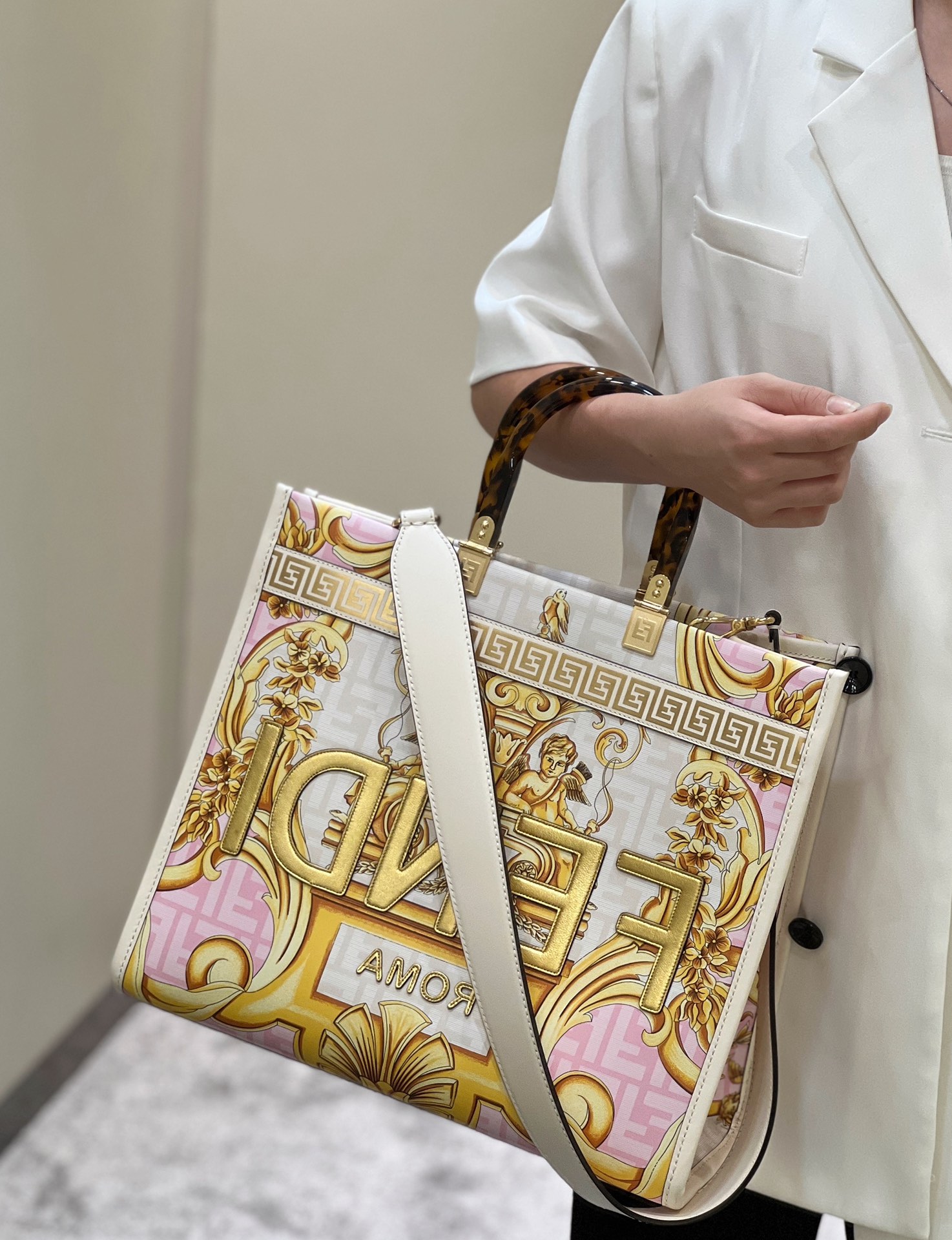 Fendi & Versace Tote-36*17*31CM