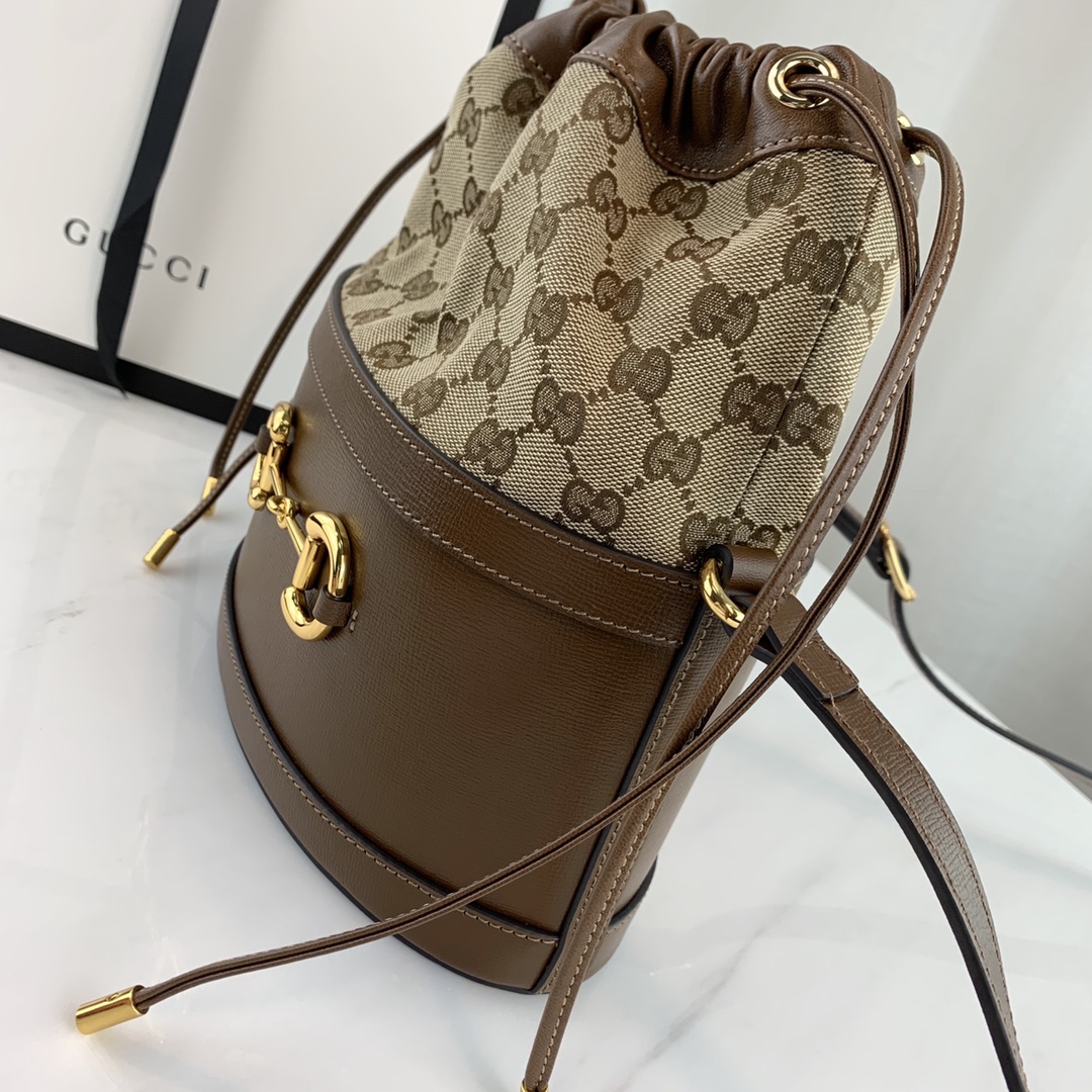 Gucci 1955 Horsebit Bucket Bag-22*25*12CM Gucci 1955 Horsebit Bucket Bag-22*25*12CM