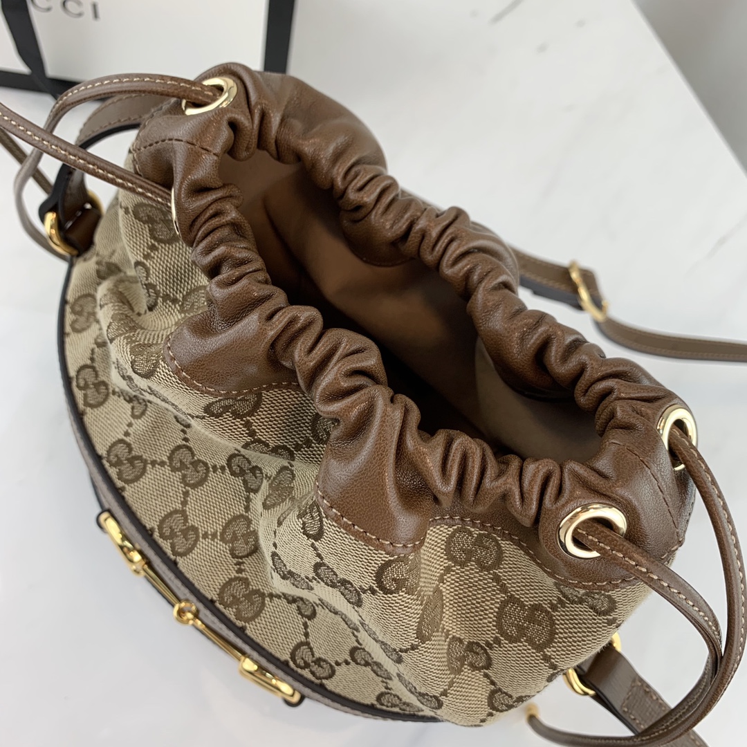 Gucci 1955 Horsebit Bucket Bag-22*25*12CM Gucci 1955 Horsebit Bucket Bag-22*25*12CM