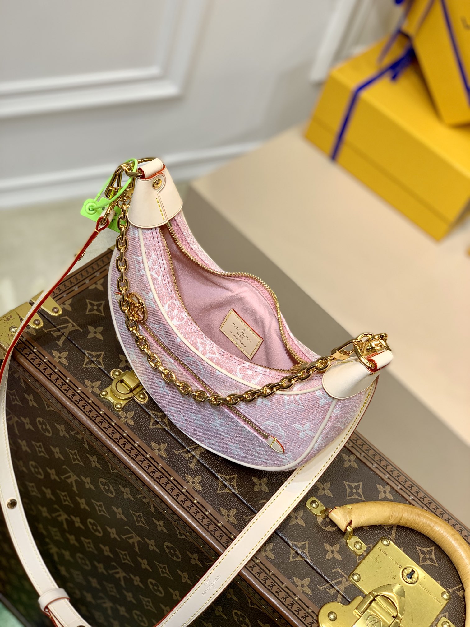 Louis Vuitton Loop Handbags-M810981-23*13*6CM