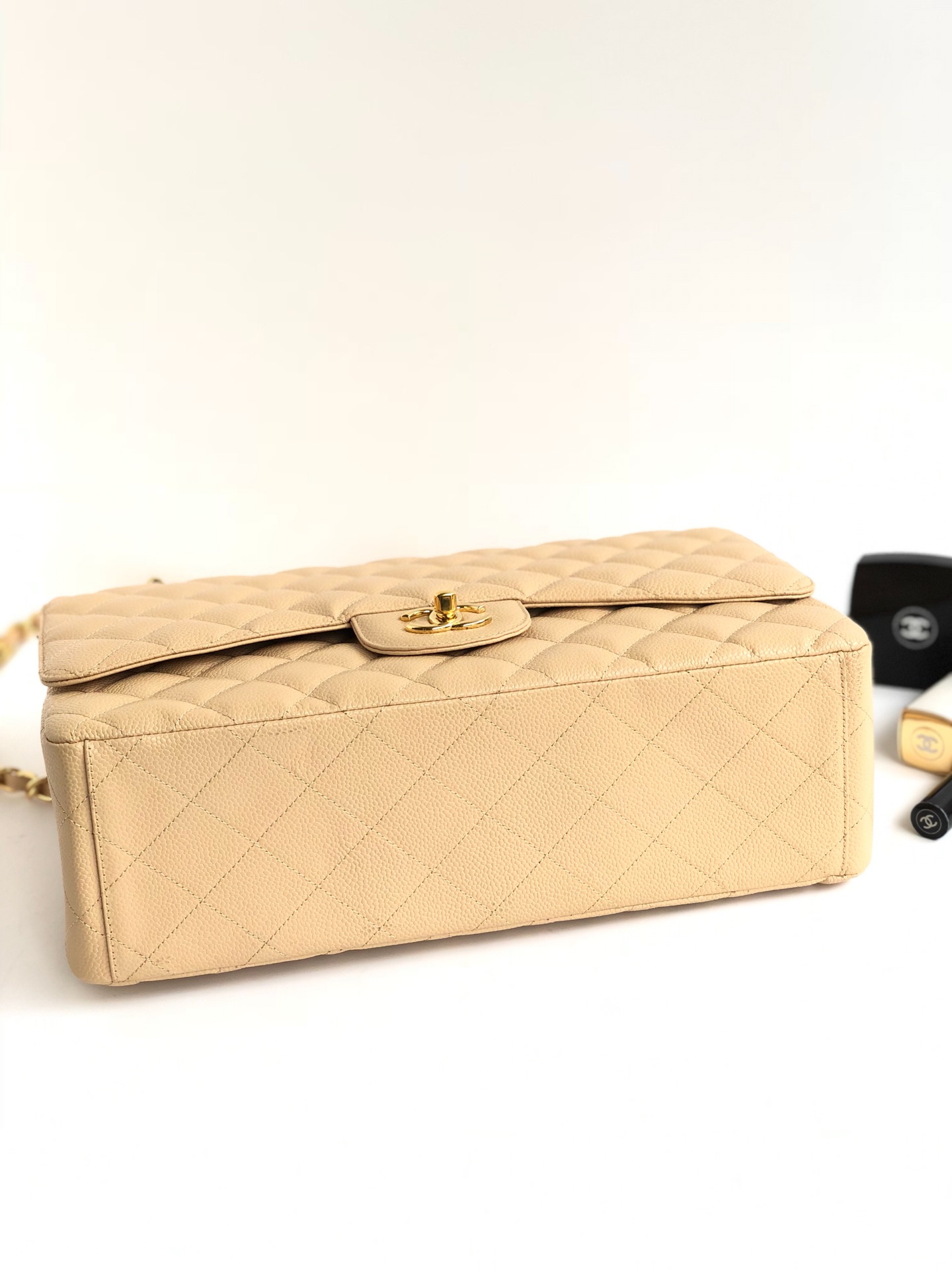 Ch@nel Flap Bag-Caviar Leather-Maxi-33CM