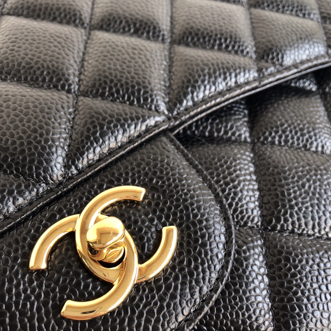 Ch@nel Flap Bag-Caviar Leather-Maxi-33CM Ch@nel Flap Bag-Caviar Leather-Maxi-33CM
