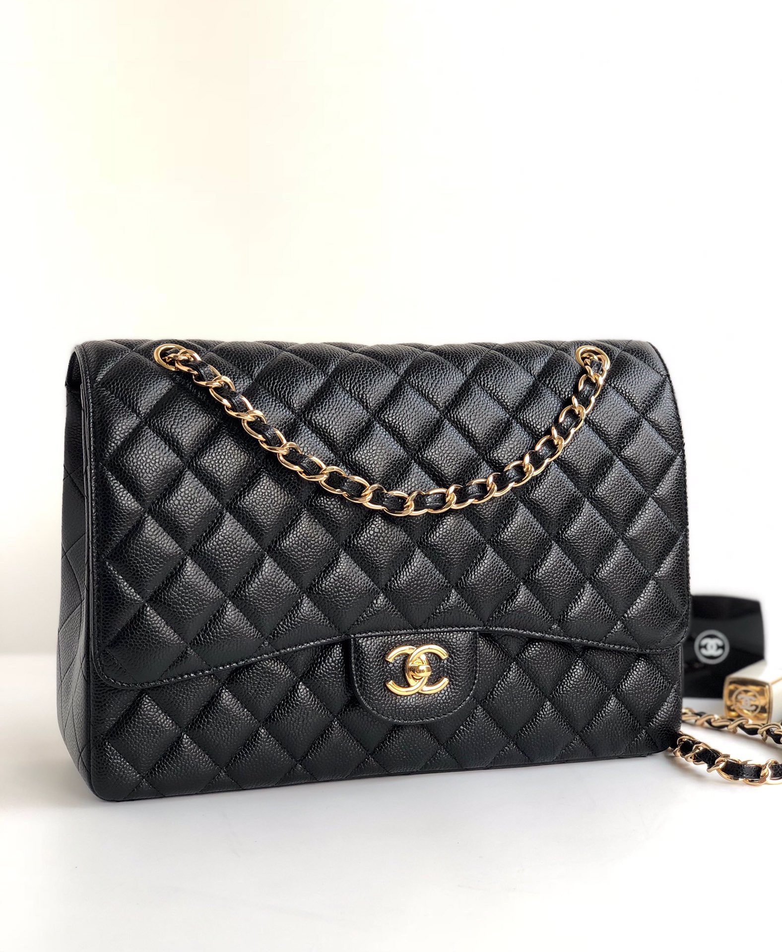 Ch@nel Flap Bag-Caviar Leather-Maxi-33CM Ch@nel Flap Bag-Caviar Leather-Maxi-33CM
