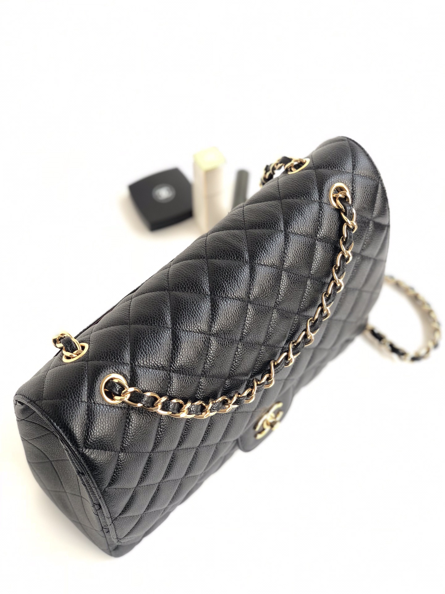 Ch@nel Flap Bag-Caviar Leather-Maxi-33CM Ch@nel Flap Bag-Caviar Leather-Maxi-33CM