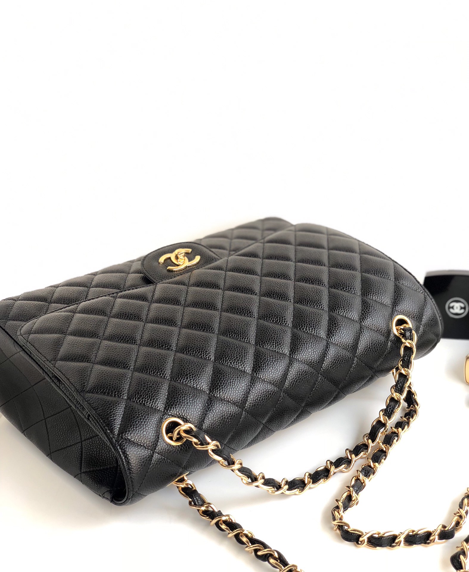 Ch@nel Flap Bag-Caviar Leather-Maxi-33CM Ch@nel Flap Bag-Caviar Leather-Maxi-33CM