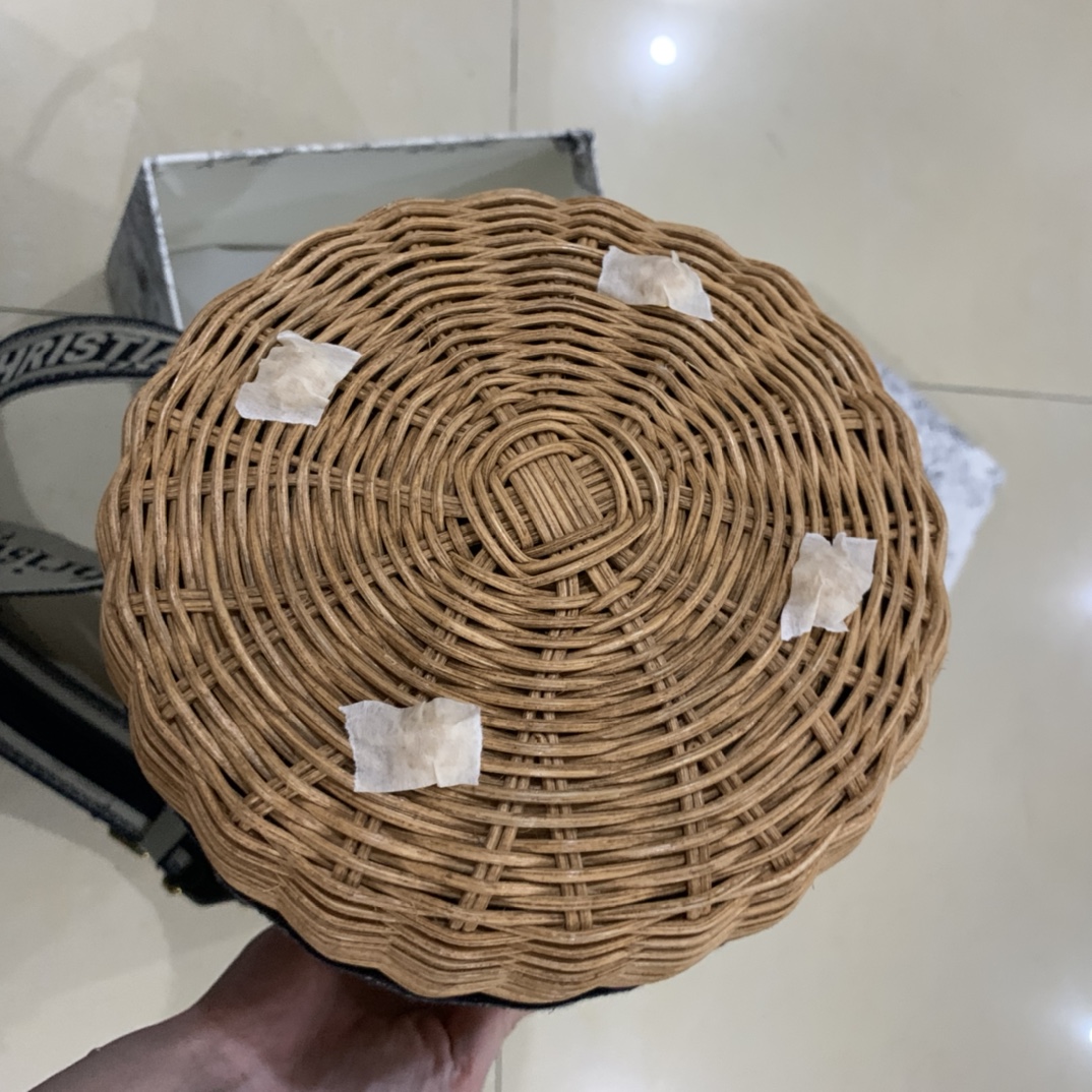 Diro Bamboo Woven Round Bag-18*19CM