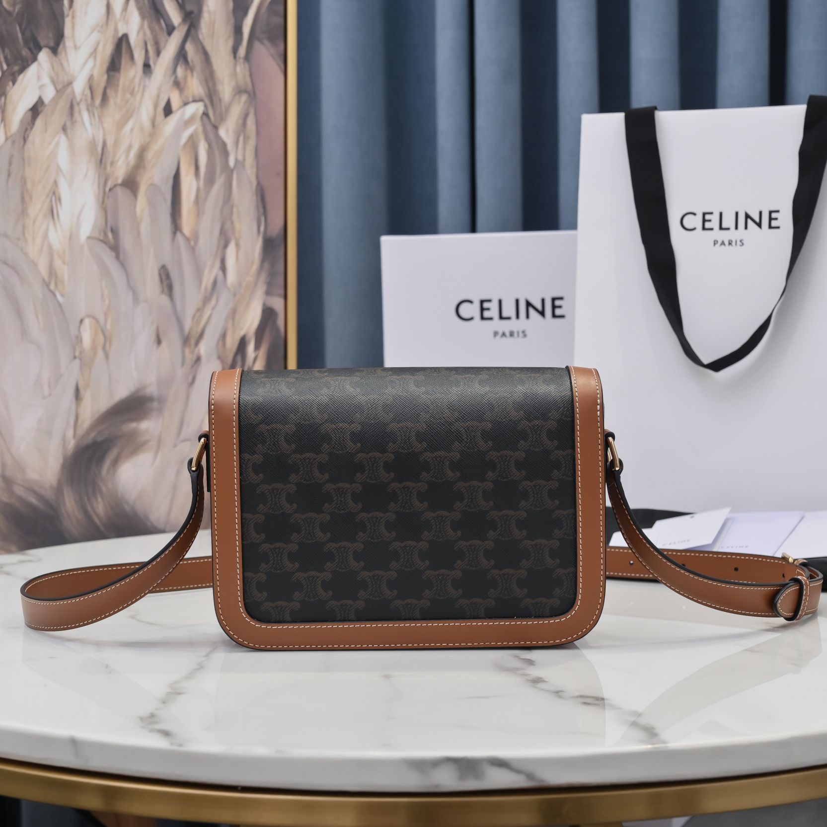 Celin Triomphe Shoulder Bag-22.5×16.5×7.5CM