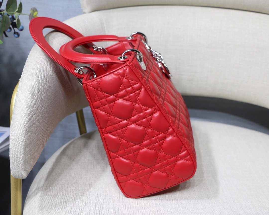 Lady Diro Handle Bag With Silver Hardware-24CM