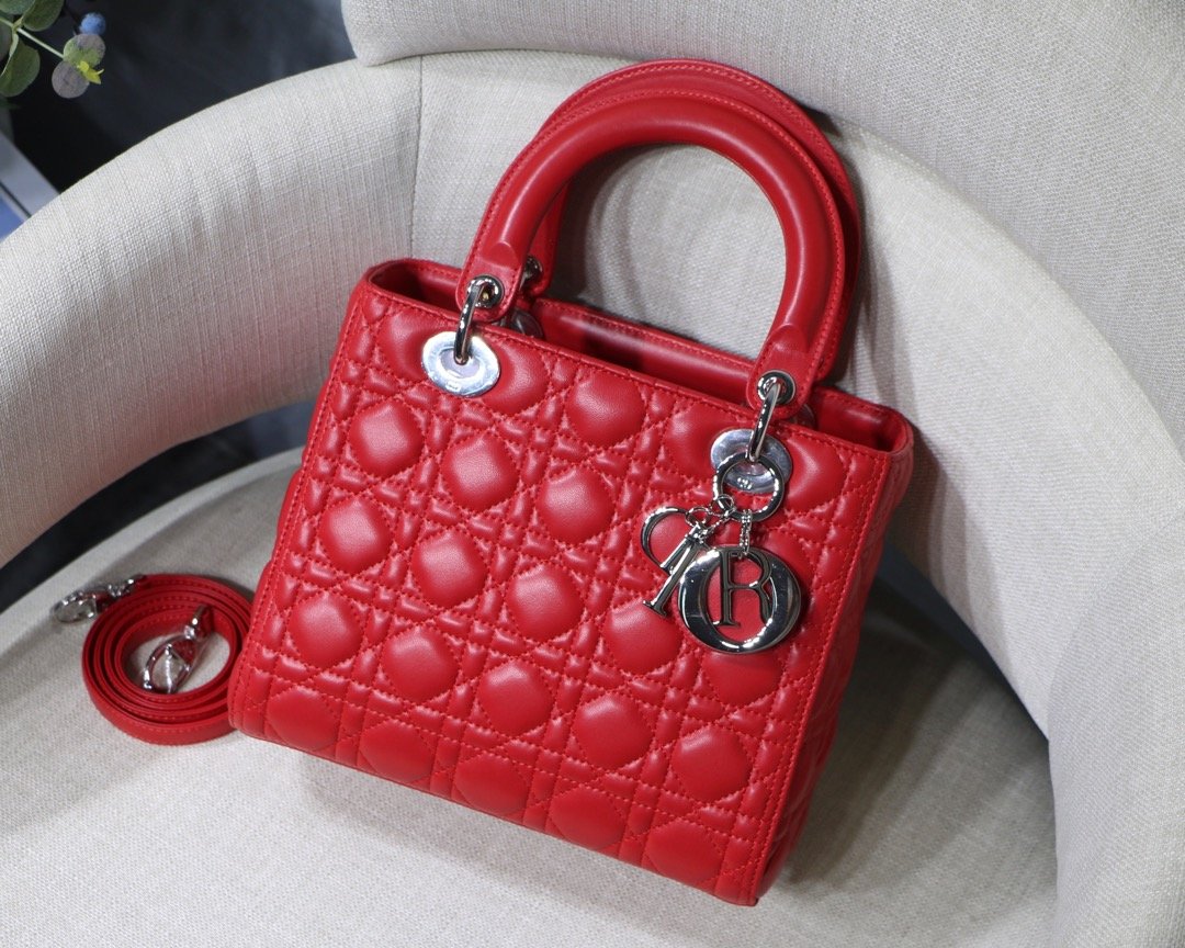 Lady Diro Handle Bag With Silver Hardware-24CM