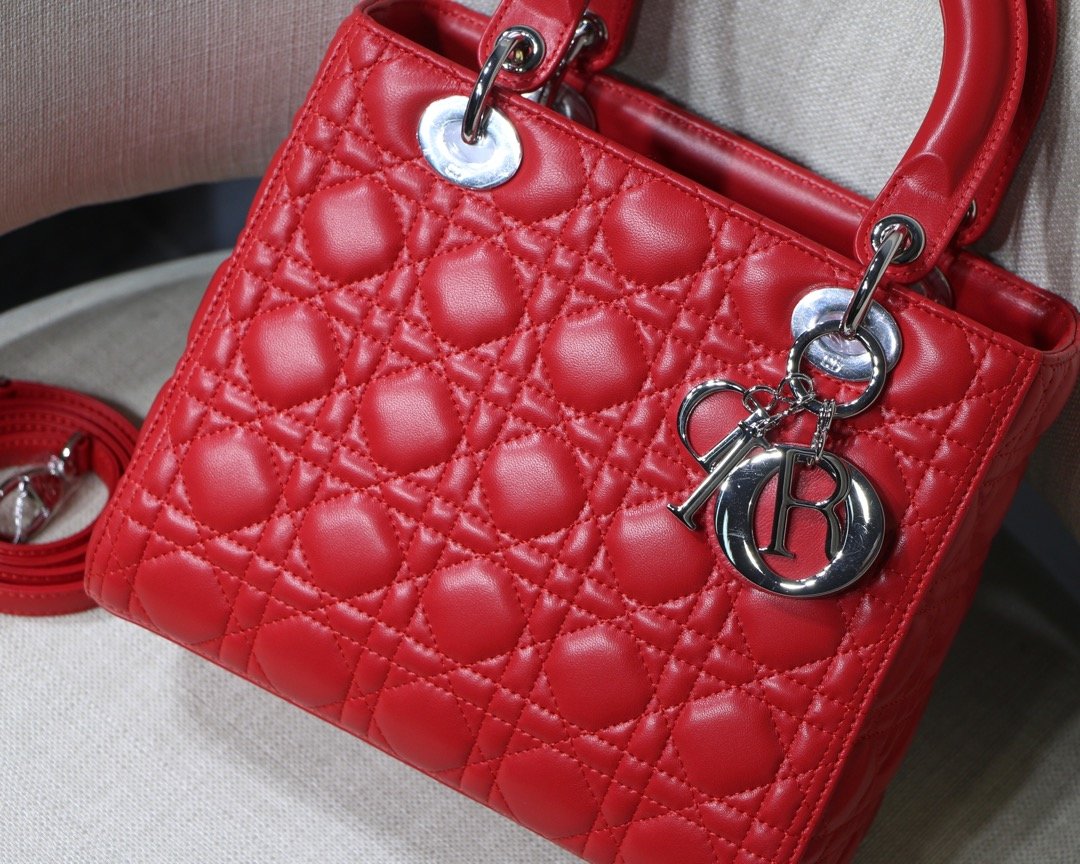 Lady Diro Handle Bag With Silver Hardware-24CM