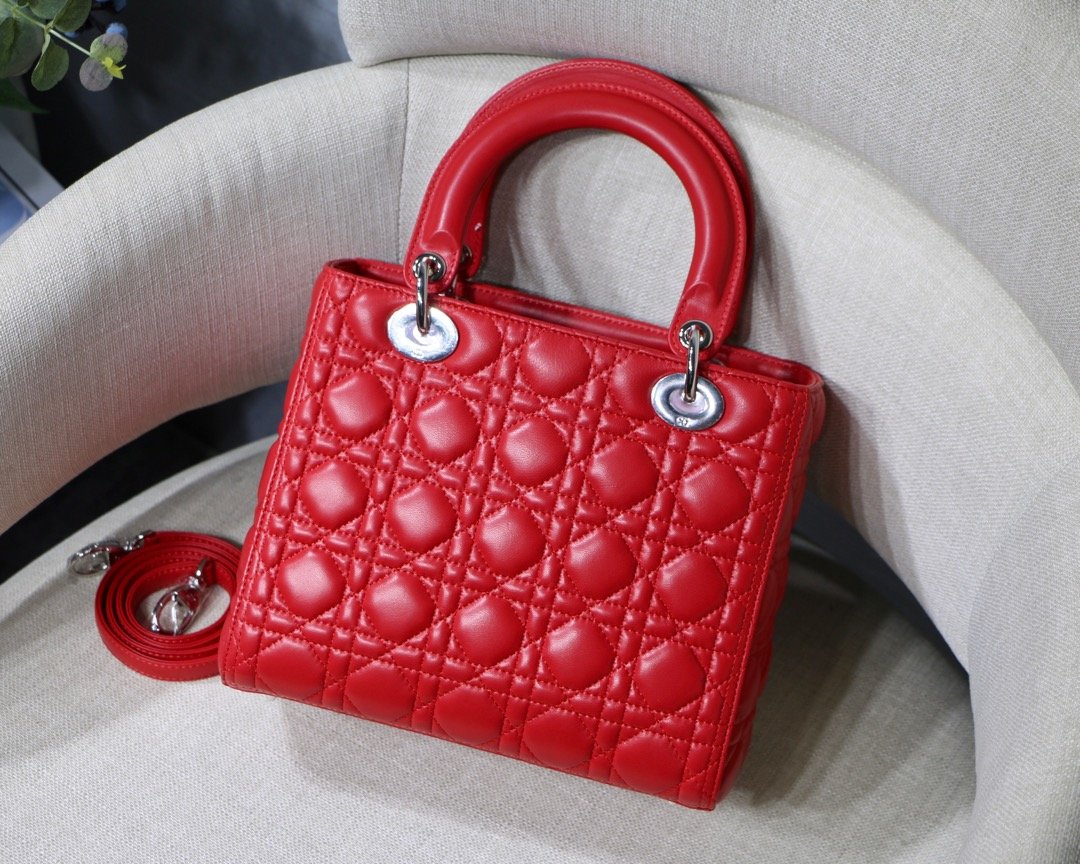 Lady Diro Handle Bag With Silver Hardware-24CM
