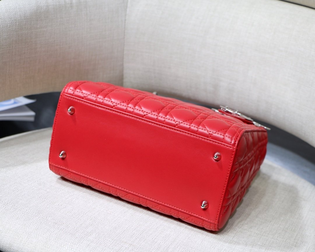 Lady Diro Handle Bag With Silver Hardware-24CM