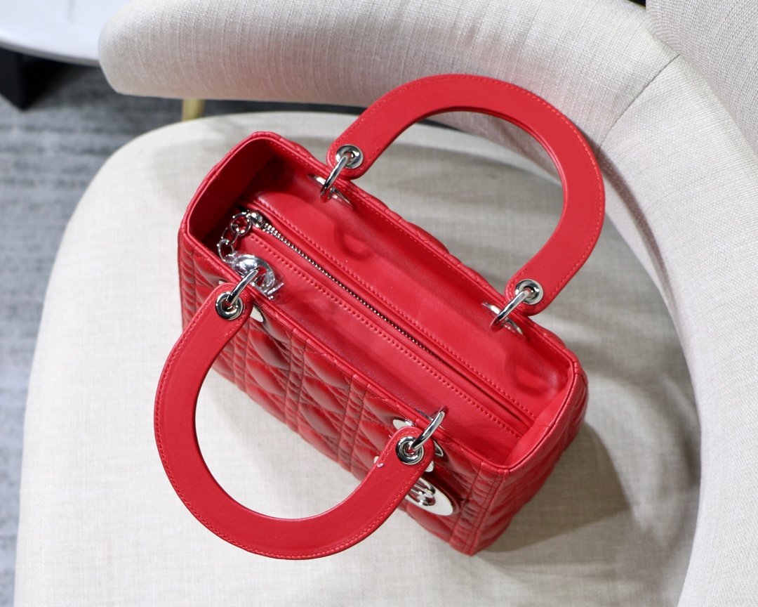 Lady Diro Handle Bag With Silver Hardware-24CM