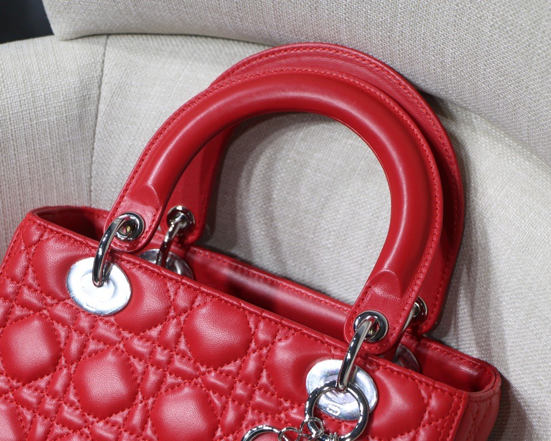Lady Diro Handle Bag With Silver Hardware-24CM