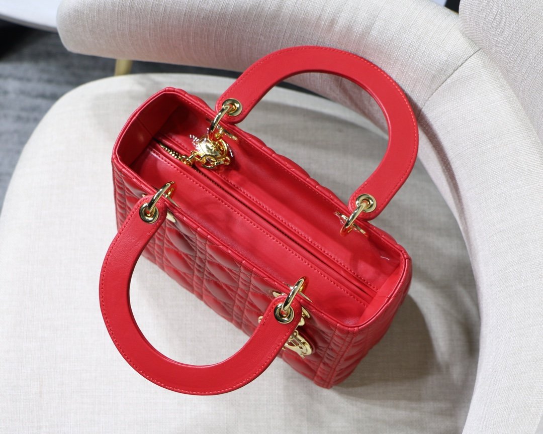 Lady Diro Handle Bag With Gold Hardware-24CM