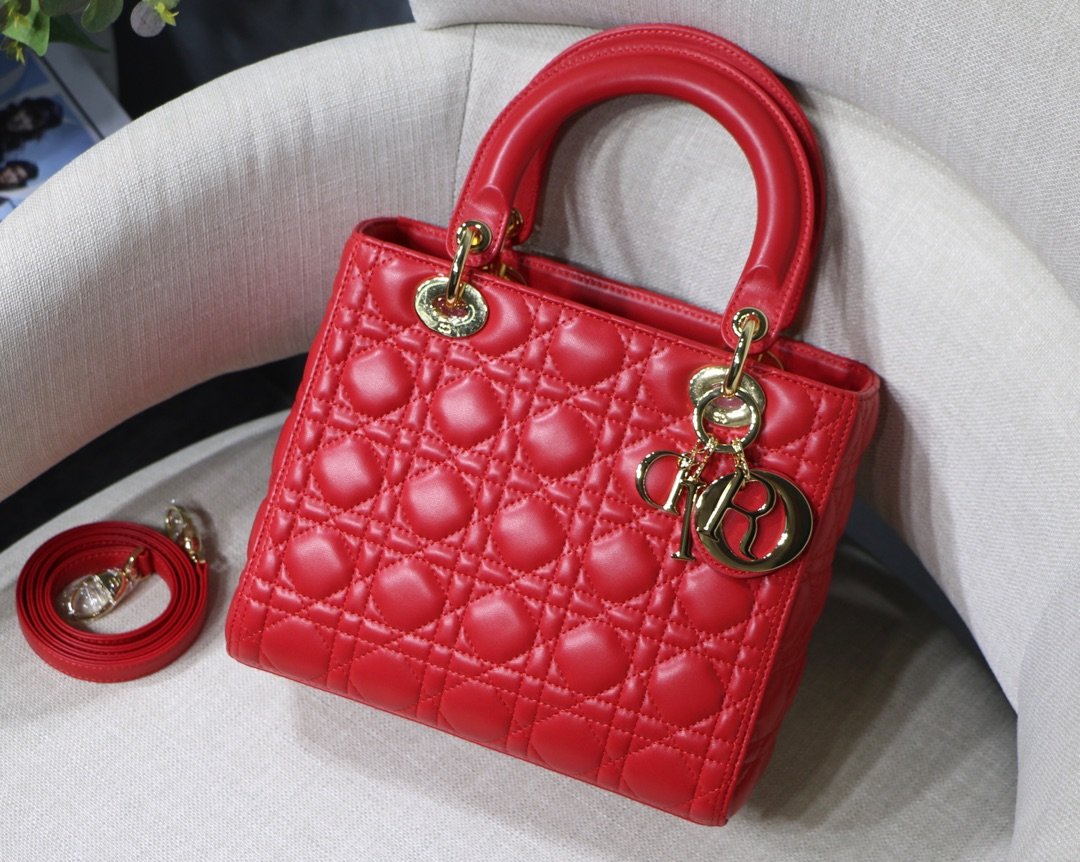 Lady Diro Handle Bag With Gold Hardware-24CM