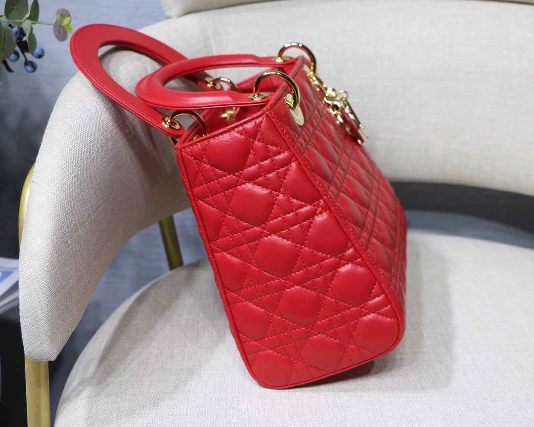 Lady Diro Handle Bag With Gold Hardware-24CM