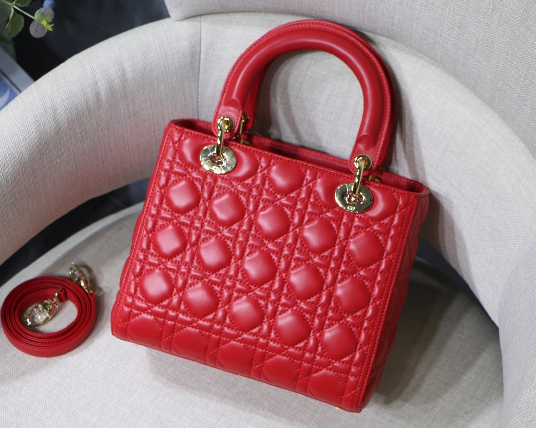 Lady Diro Handle Bag With Gold Hardware-24CM