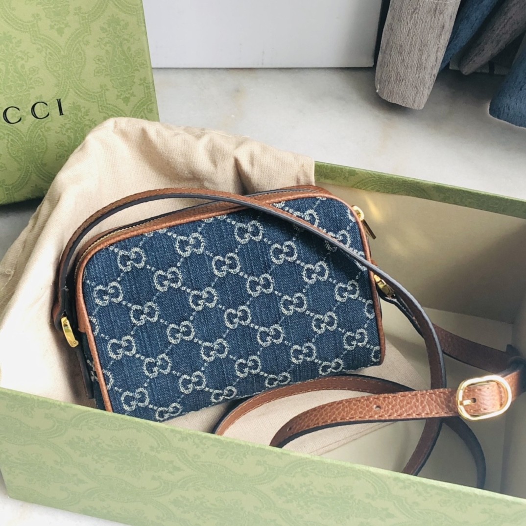 Gucci Demin Handbags-17*12*5.5CM