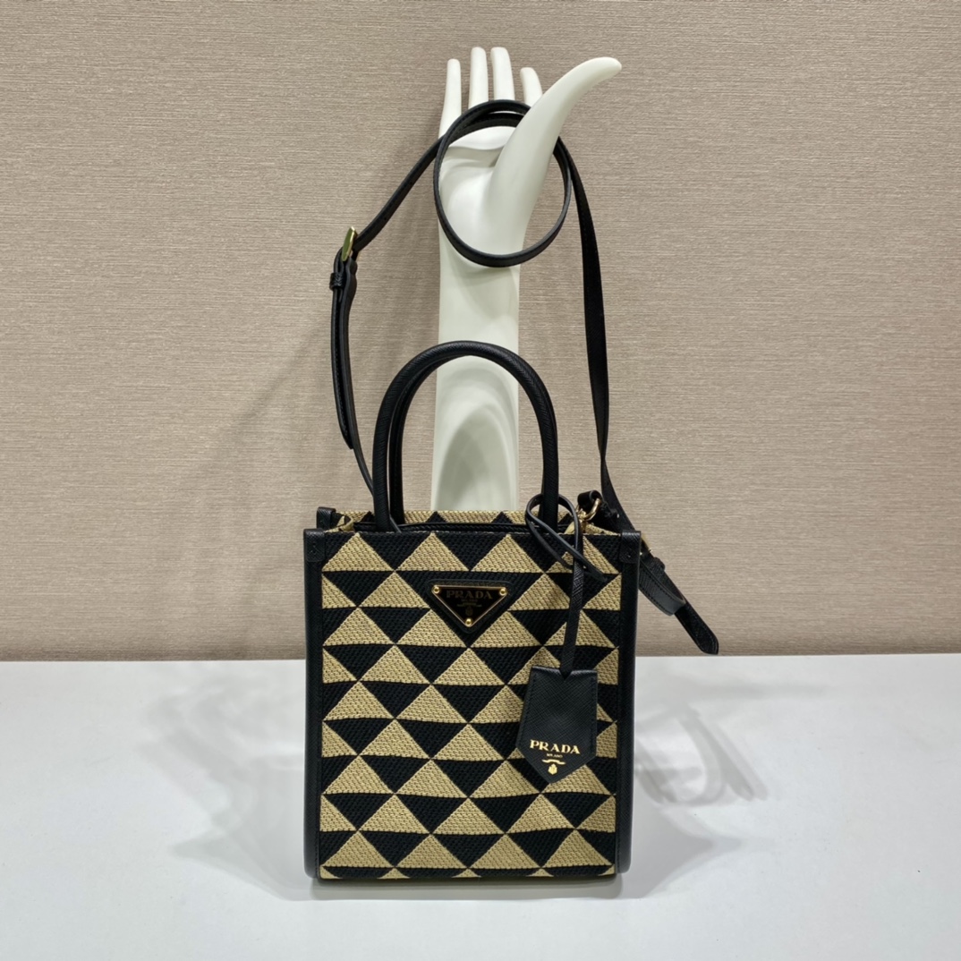 Prada Small Tote In Saffiano Leather 1BA355-17*19*6CM