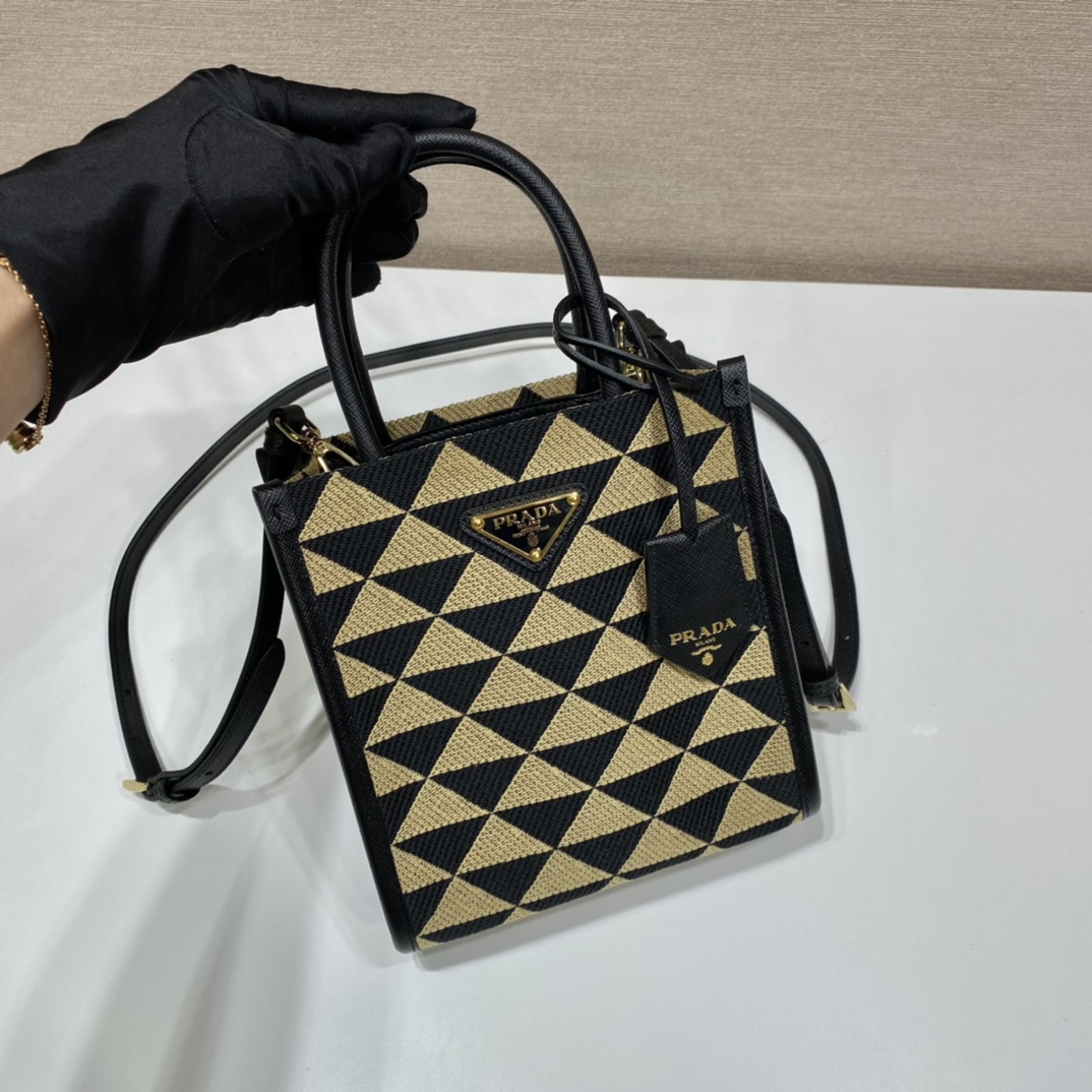 Prada Small Tote In Saffiano Leather 1BA355-17*19*6CM