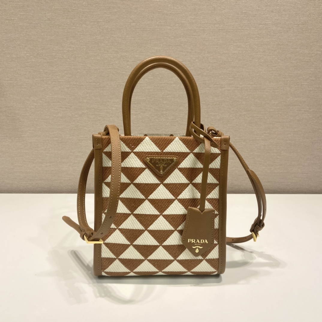 Prada Small Tote In Saffiano Leather 1BA355-17*19*6CM