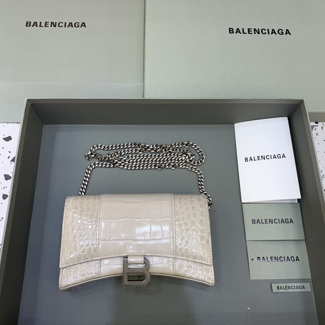 Balenciaga Hourglass Wallet On Chain-19*4*12CM