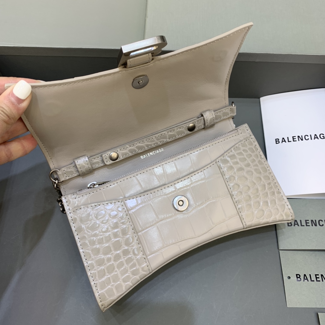 Balenciaga Hourglass Wallet On Chain-19*4*12CM