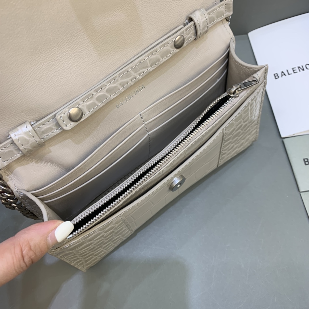 Balenciaga Hourglass Wallet On Chain-19*4*12CM