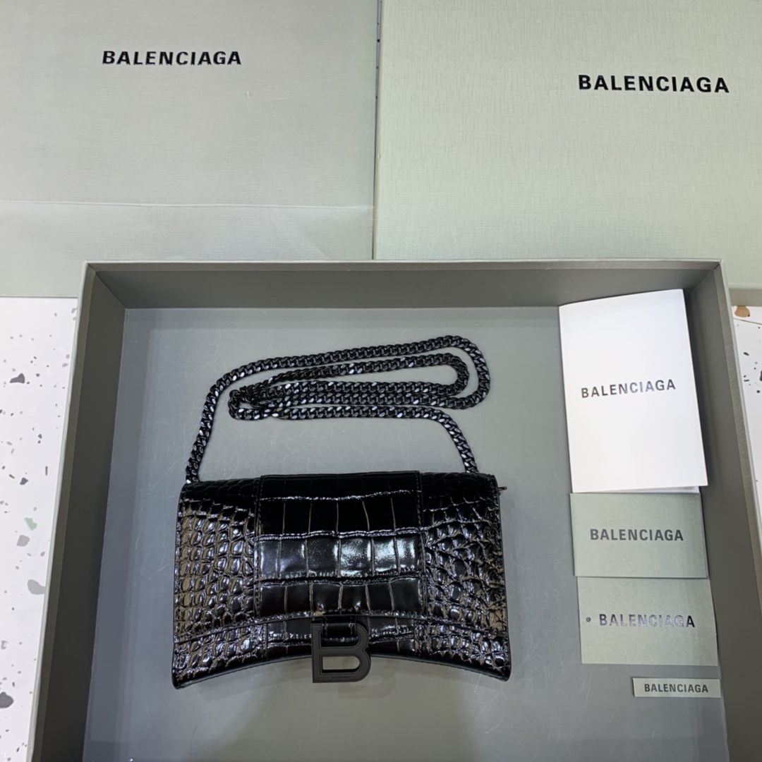Balenciaga Hourglass Wallet On Chain-19*4*12CM