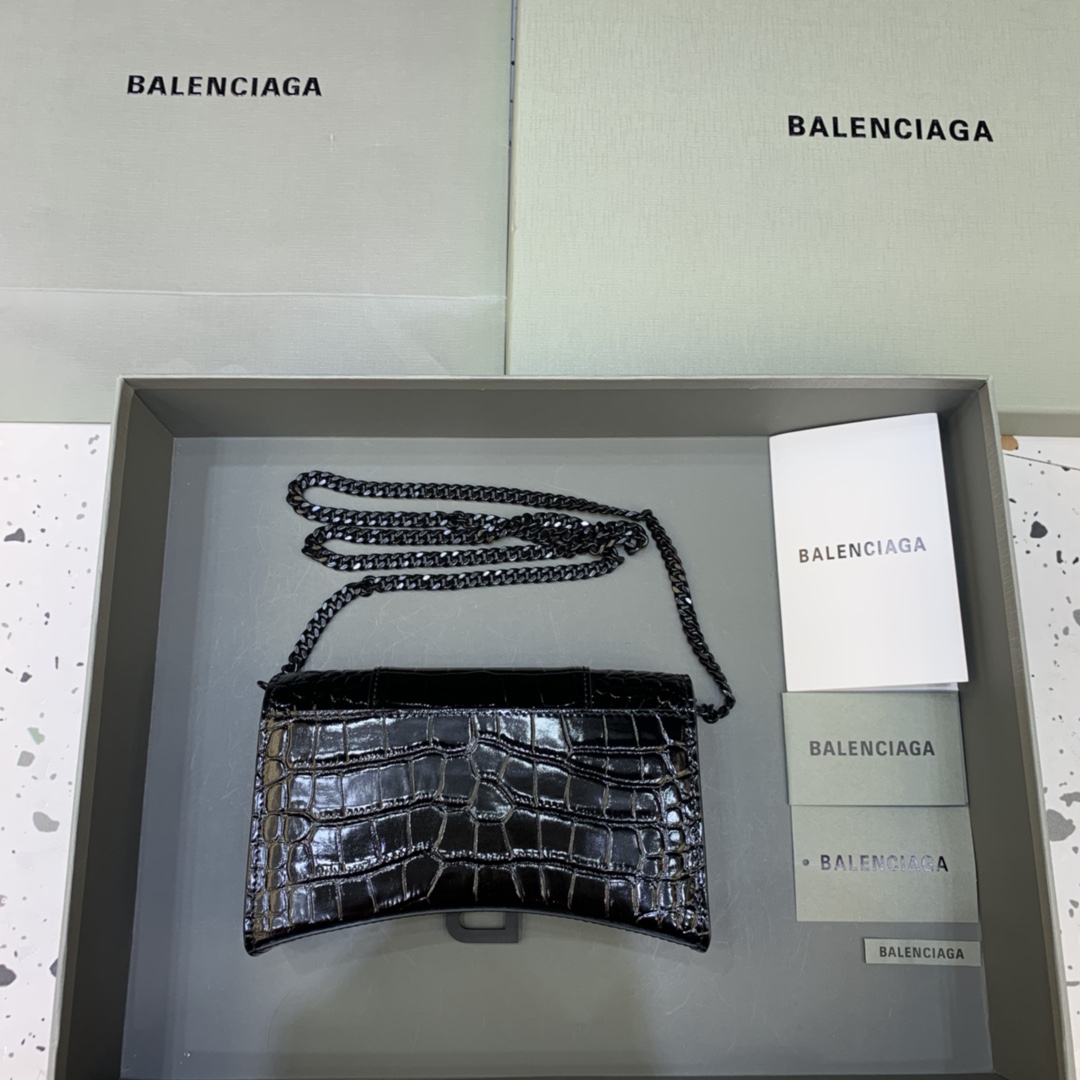 Balenciaga Hourglass Wallet On Chain-19*4*12CM