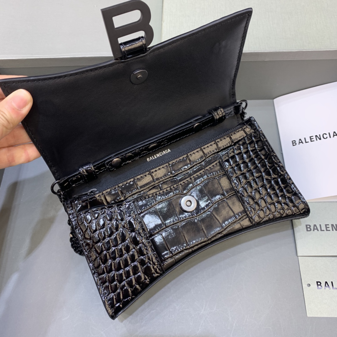 Balenciaga Hourglass Wallet On Chain-19*4*12CM
