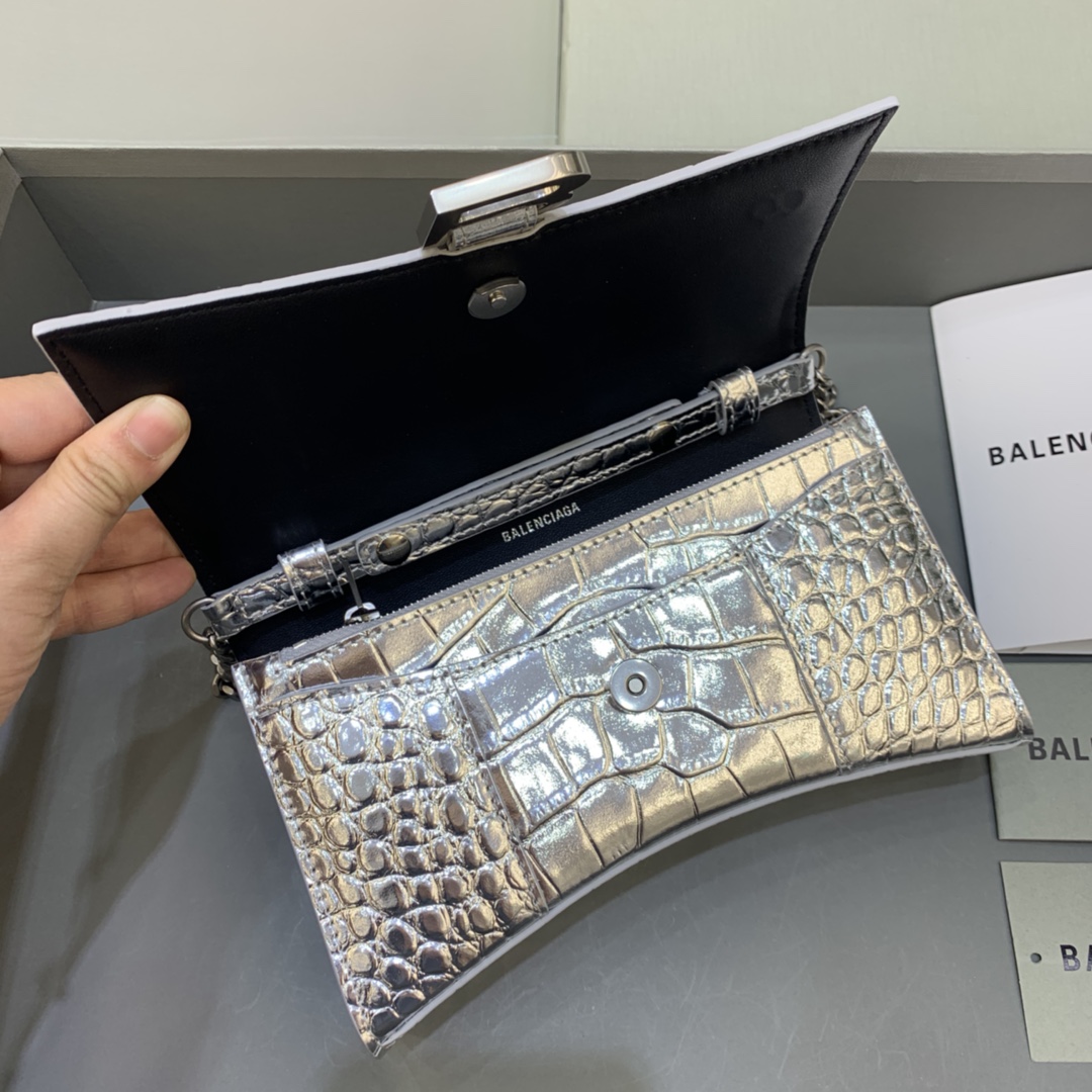 Balenciaga Hourglass Wallet On Chain-19*4*12CM