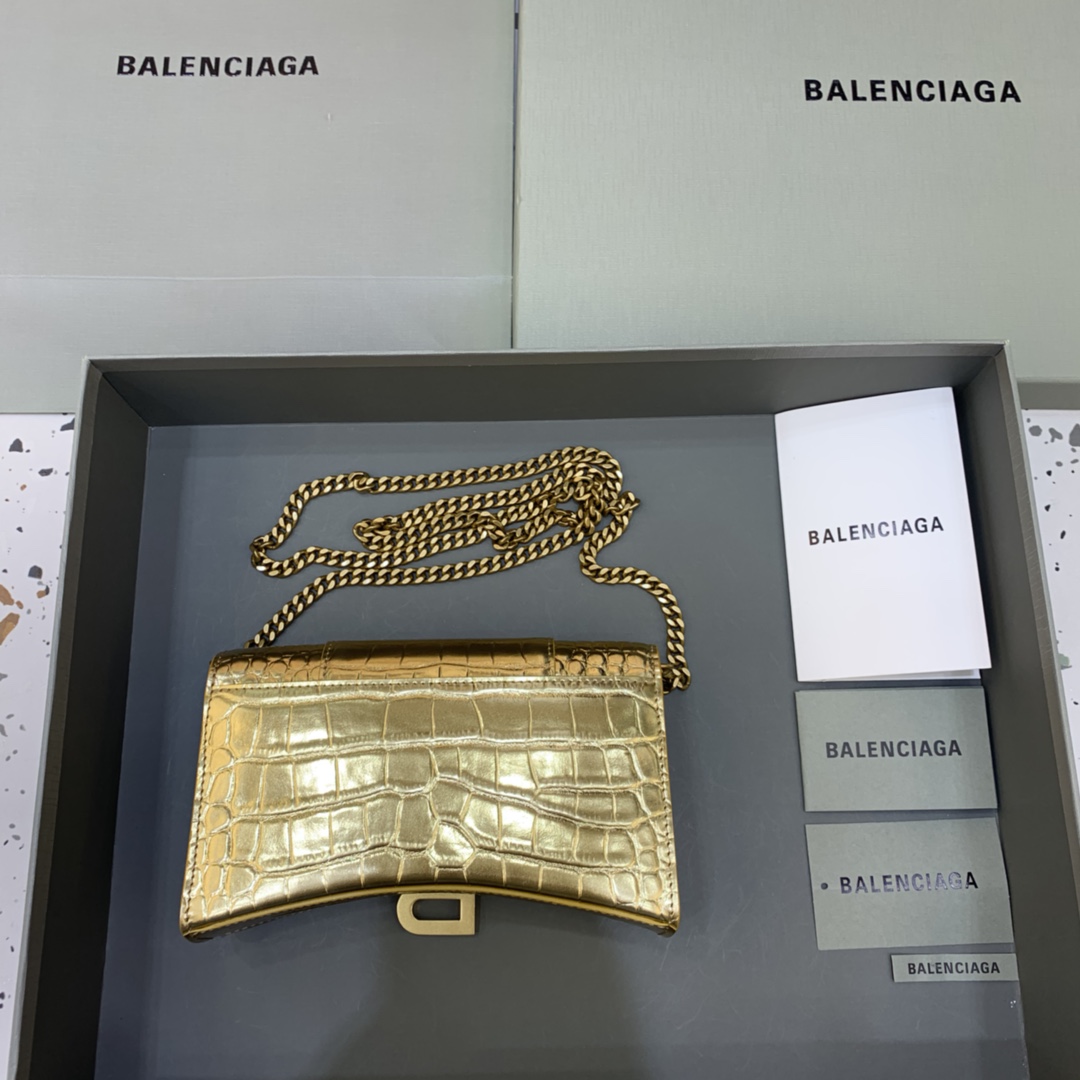 Balenciaga Hourglass Wallet On Chain-19*4*12CM