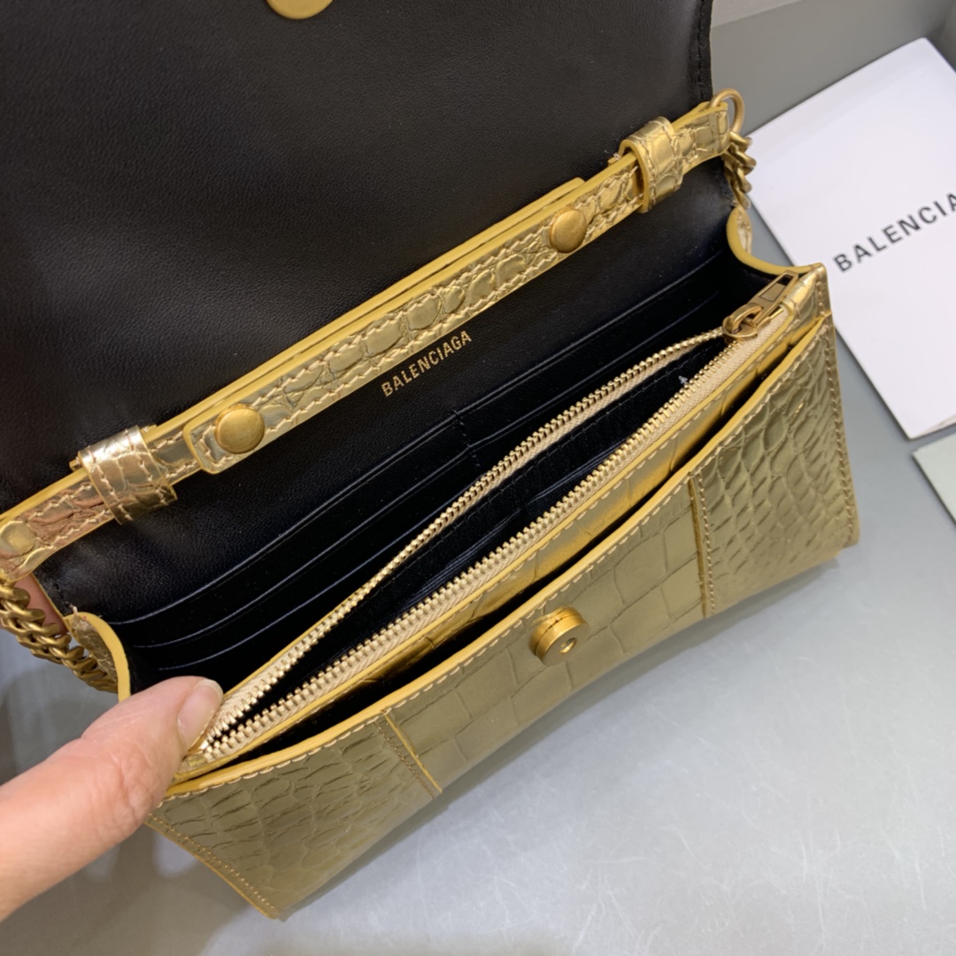 Balenciaga Hourglass Wallet On Chain-19*4*12CM