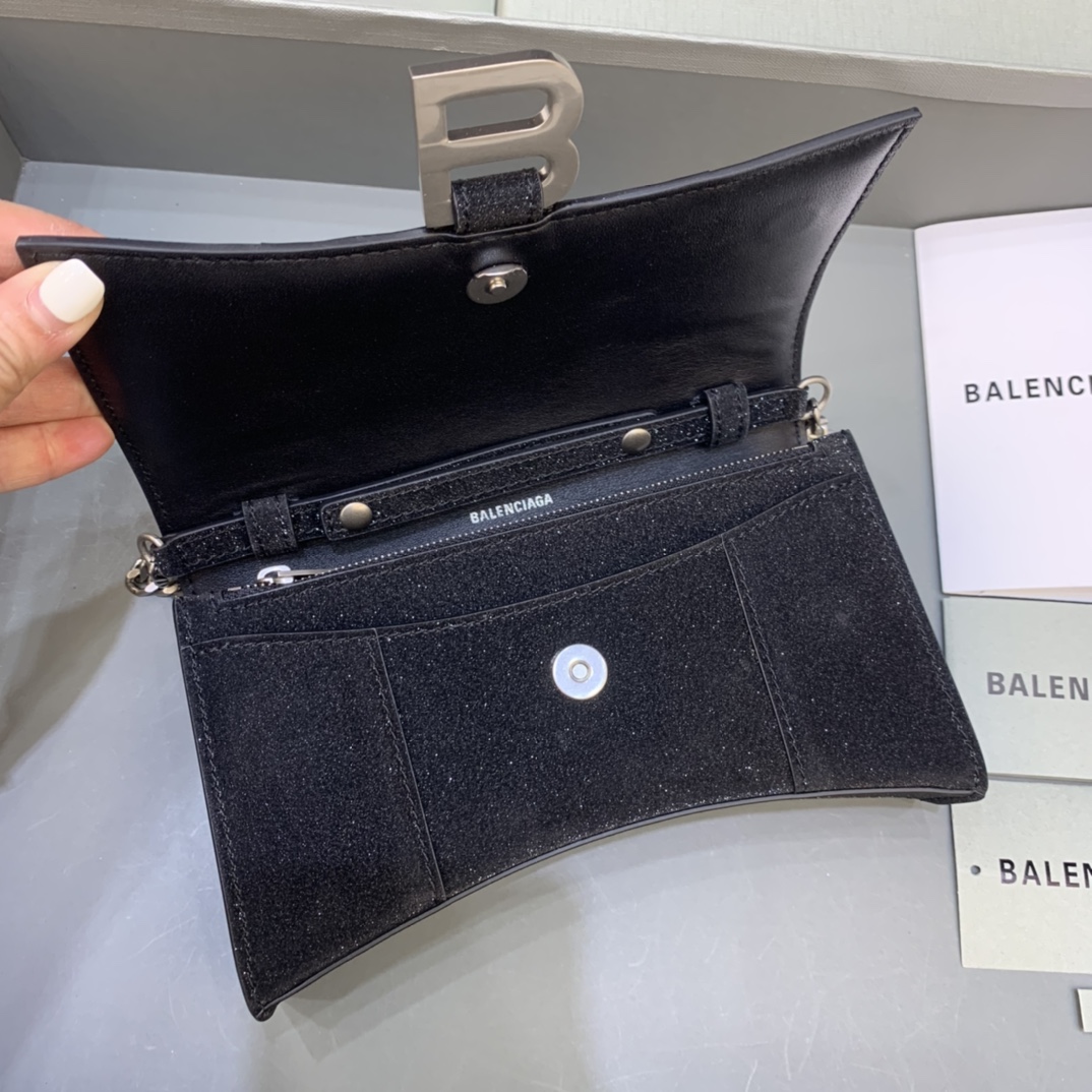 Balenciaga Hourglass Wallet On Chain-19*4*12CM