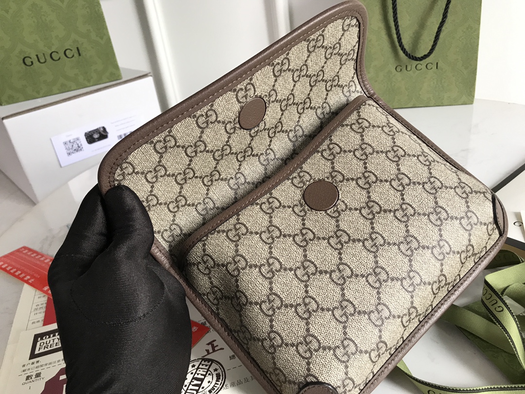 GUCCI Vintage GG Supreme Brossbody Bag-20X13X2.5CM