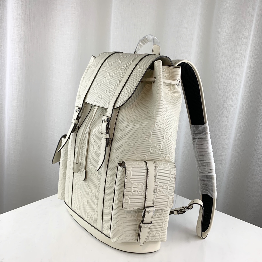 Gucci GG Embossed Backpack-34*41*12 Gucci GG Embossed Backpack-34*41*12