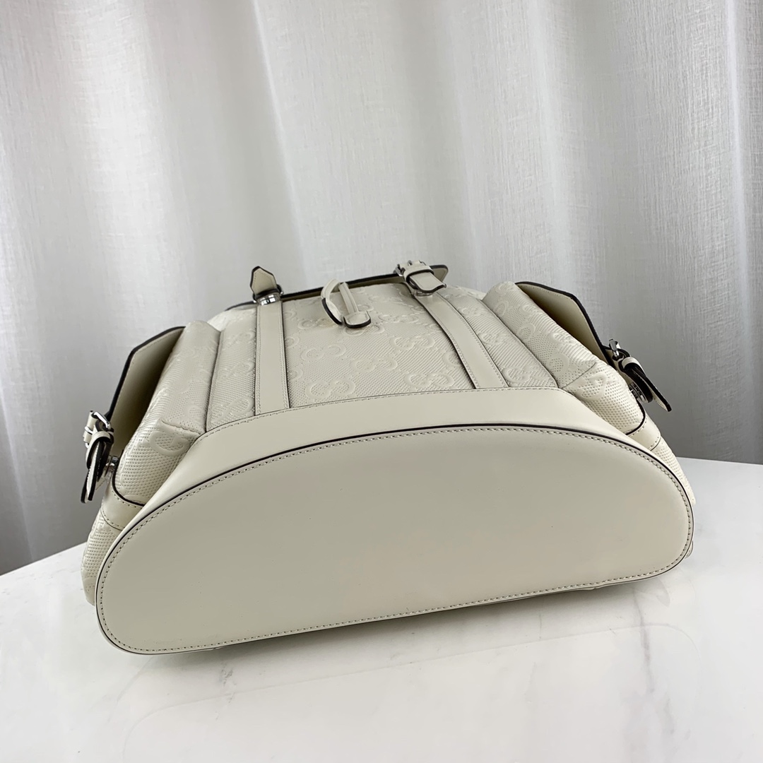 Gucci GG Embossed Backpack-34*41*12 Gucci GG Embossed Backpack-34*41*12