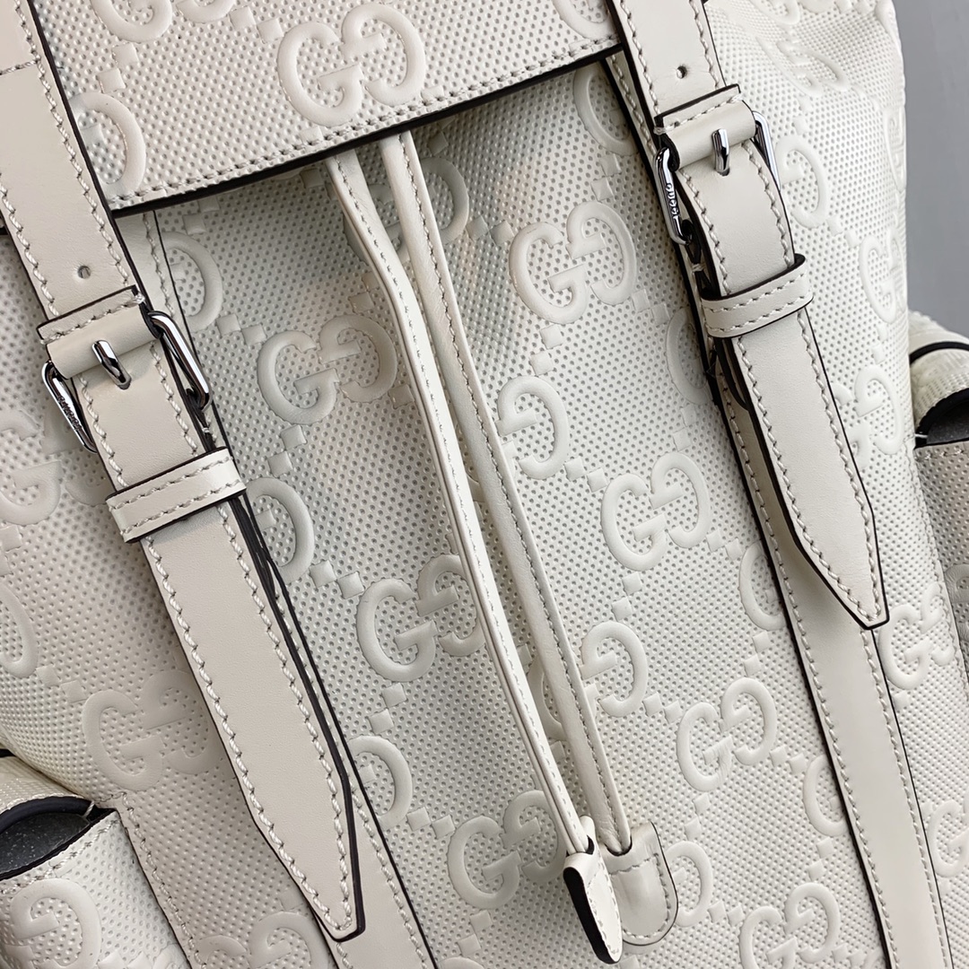 Gucci GG Embossed Backpack-34*41*12 Gucci GG Embossed Backpack-34*41*12