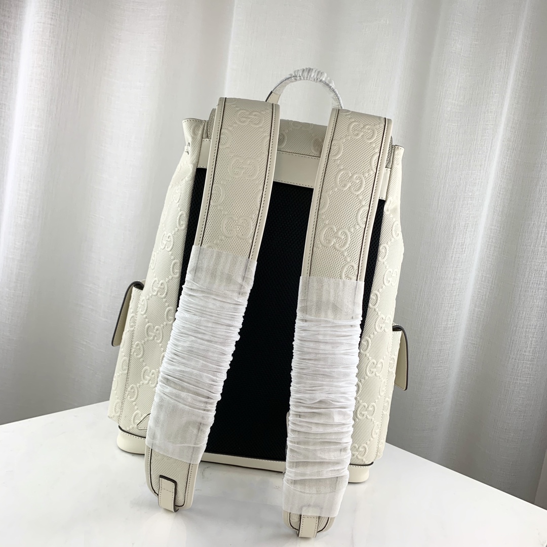 Gucci GG Embossed Backpack-34*41*12 Gucci GG Embossed Backpack-34*41*12
